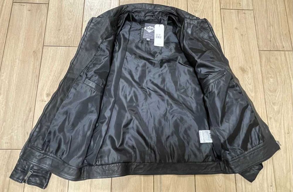Lee Cooper model BRIAG BLACK r. L stylowa kurtka męska 100%skóra owcza