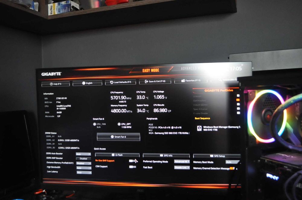 Komputer gamingowy i9 14900K  32 GB ddr5  1Tb SSD M.2  SSD 750W
