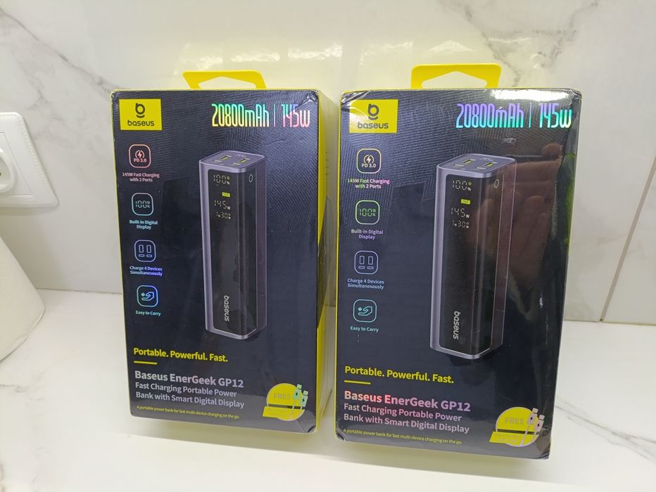Повербанк,Power Bank Baseus EnerGeek GP12 145W 20800mA
Ємність батареї