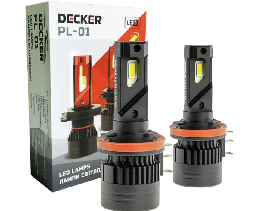 Лед лампи Decker-PL-01/5000К/50W/10000лм/Н7,Н1,Н4,Н1..