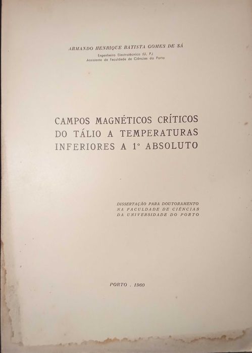 Campos Magnéticos Críticos do Tálio - Armando Henrique de Sá