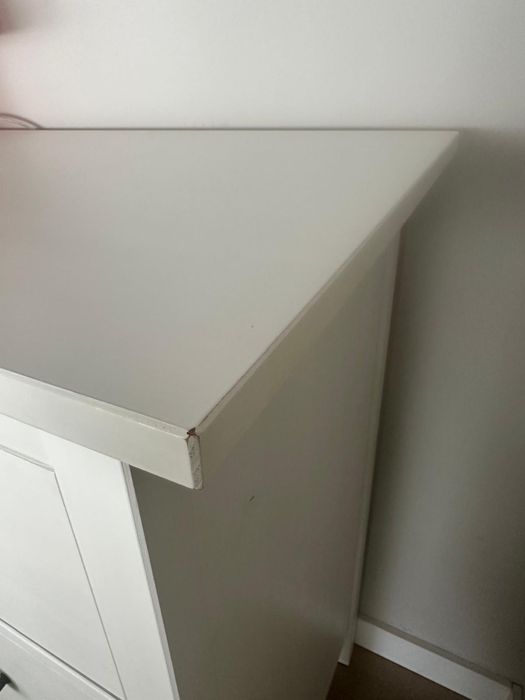 Comoda Hemnes Velatura Branca 8 gavetas