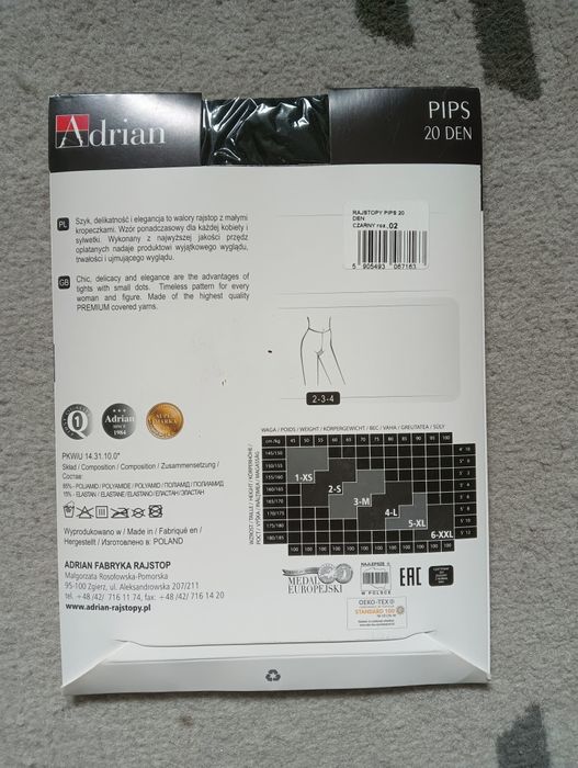 Ciękie rajstopy w groszki