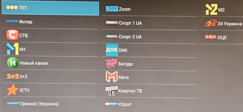 Тв приставка налаштована, з опціями, тв стік