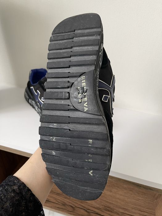 Чоловічі кросівки Premiata Mick Black Blue made in Italy