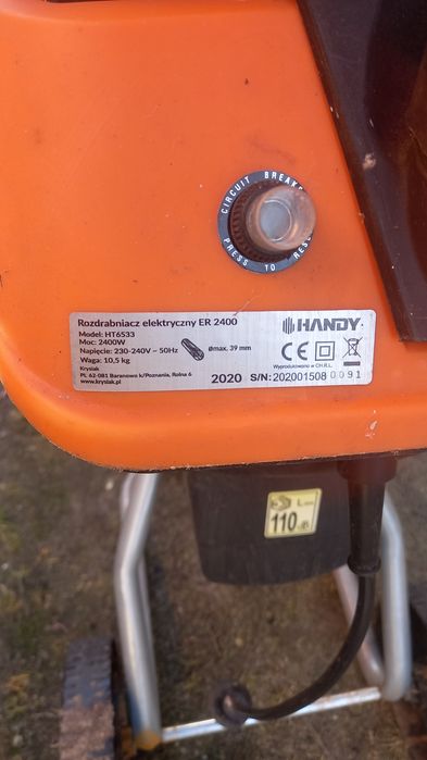 Rozdrabniacz elektryczny do gałęzi