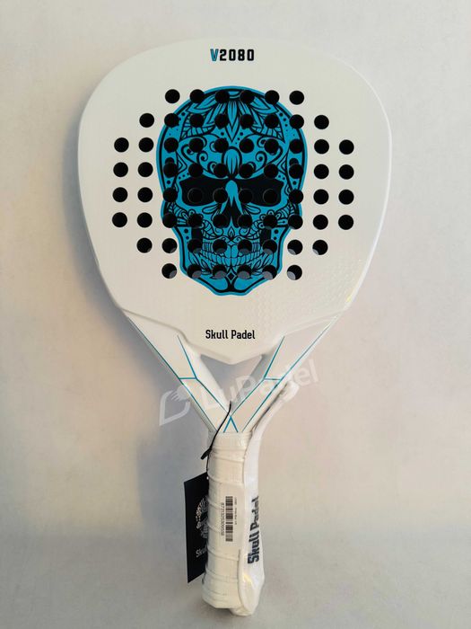 Ракетка для Падель (Padel) тенісу – Skull Padel V2080 White Blue 12K