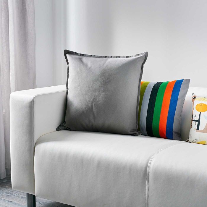 NOWE 50x50 IKEA 2 sztuki poszewki dekoracyjne szary biały
