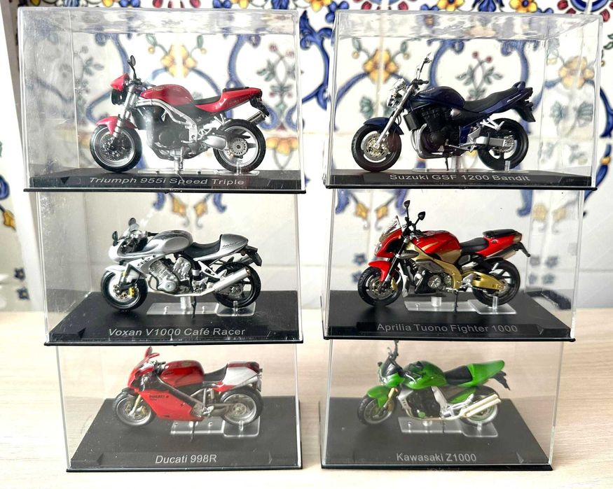 Coleção Super Motas Altaya motos fascículos miniaturas vintage ducati