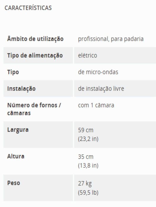 Forno Pizzas Profissional (custou quase 2500€)