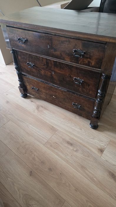 Komoda eklektyczna drewno  antyk Biedermeier