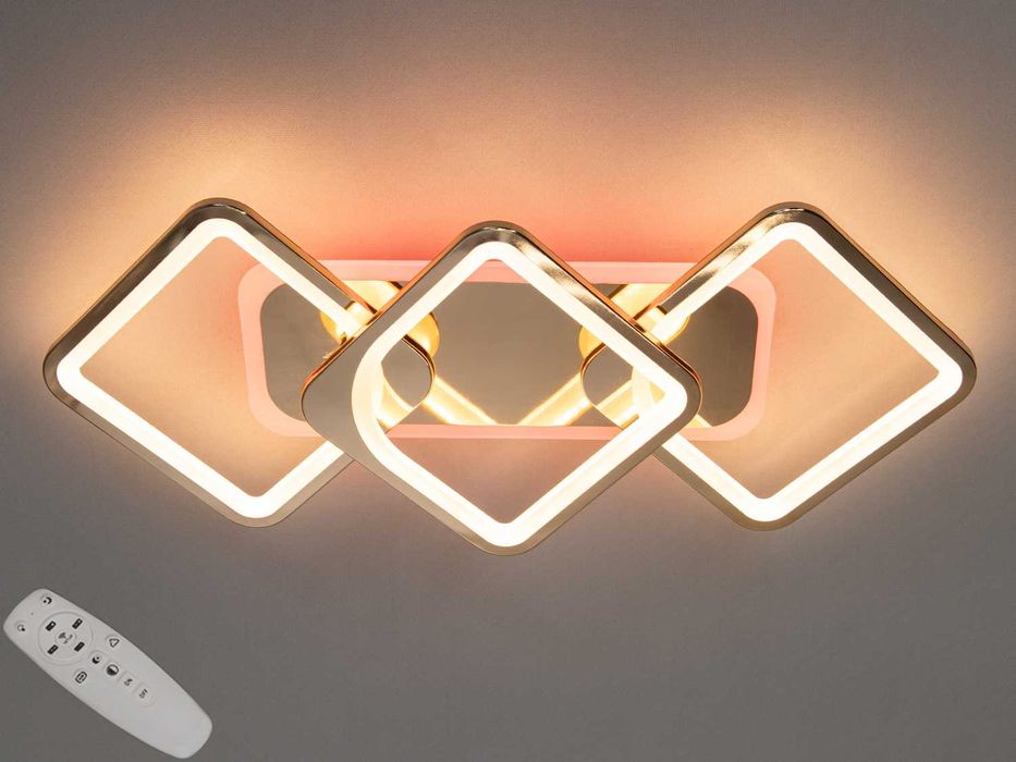 Світлодіодна LED люстра 75W з пультом і підсвіткою
