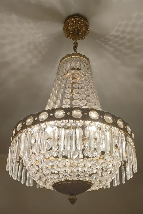 Candeeiro de tecto em cristal