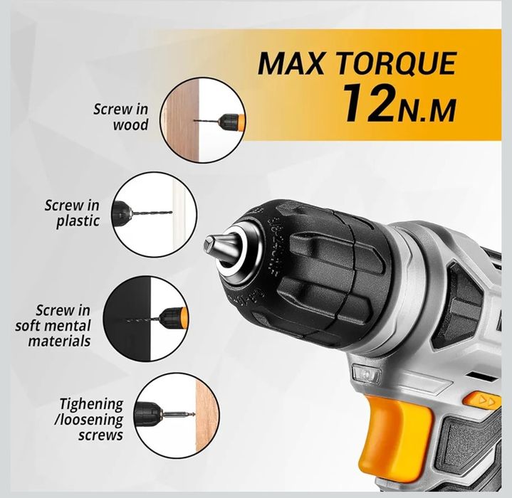 Wkrętarka akumulatorowa zestaw narzędzi