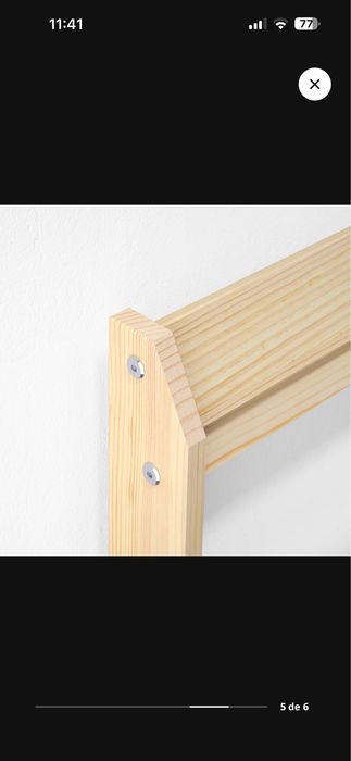 Cama solteiro com estrado do ikea neiden