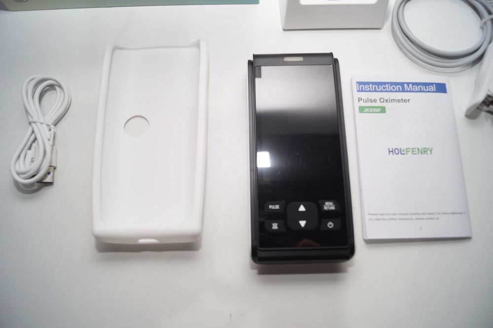 Pulsoksymetr przenośny akumulatorowy miernik tlenu na palec SpO2