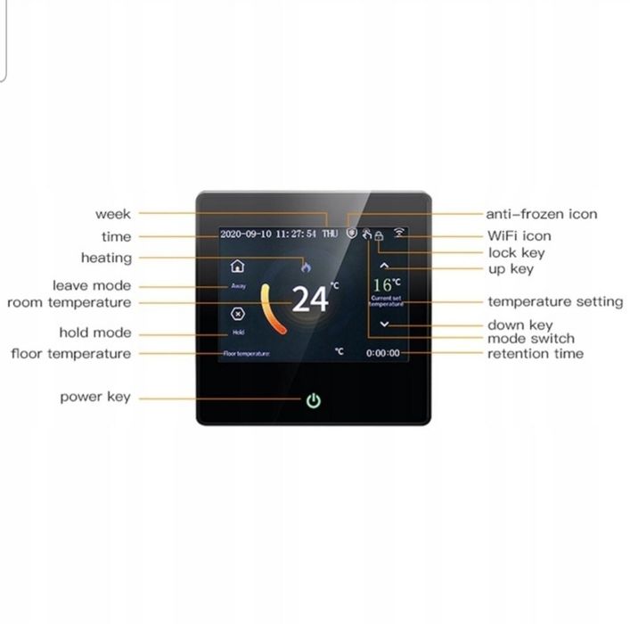 Programator termostat Tuya WiFi