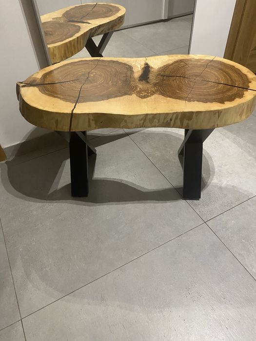 Stolik z plastra z żywicą-88/42cm