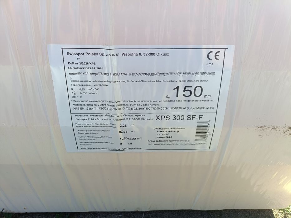 Sprzedam styropian xps 15cm
