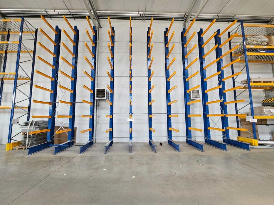 Regał wspornikowy jednostronny, regał dłużycowy, regał na rury