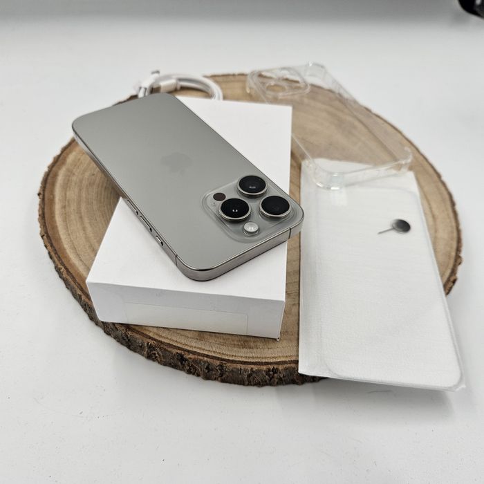 iPhone 15 Pro Max 256GB Titanium Natural • 97% bateria • GWARANCJA