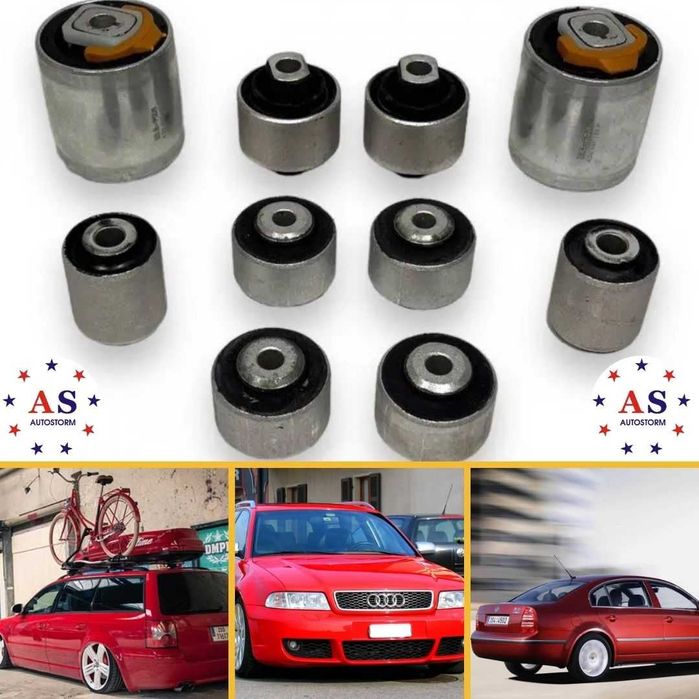 Сайлентблоки передніх важелів Audi A4 A6 VW B5 Skoda Super B ГАРАНТІЯ