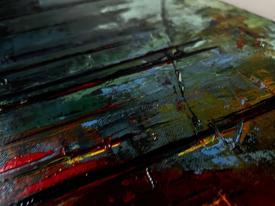 Картина олією на полотні абстрактний пейзаж