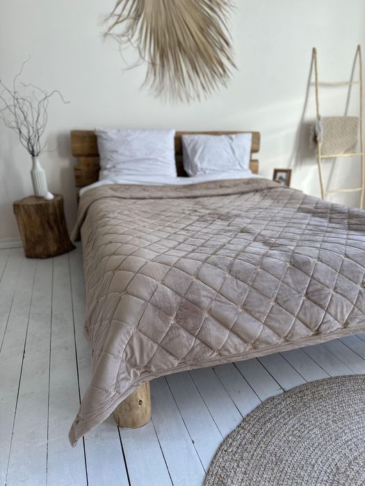 Велюрове стьобане покривало Шанель , Плед Покривало