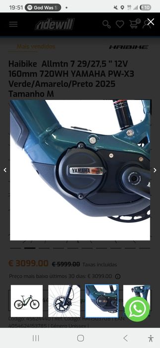 Bicocleta Eléctrica Yamaha Haibike