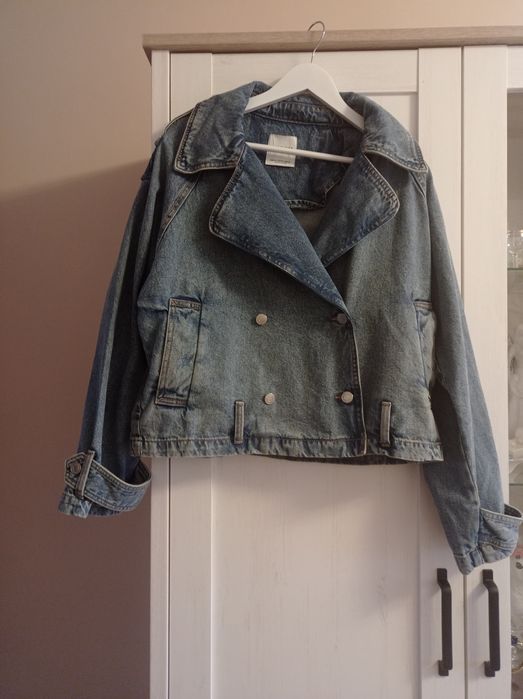 Kurtka jeansowa damska oversize Bershka