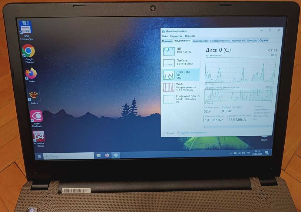 Ноутбук Medion Akoya P6657/15.6/3558U 1.7GHz/ 8GB/128GB SSD/Нова АКБ!