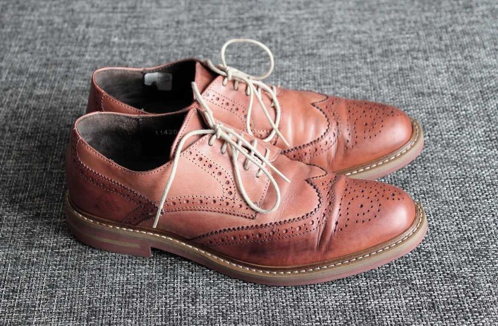 Туфлі броги Roberto Santi Оригінал Нат шкіра 41-42р