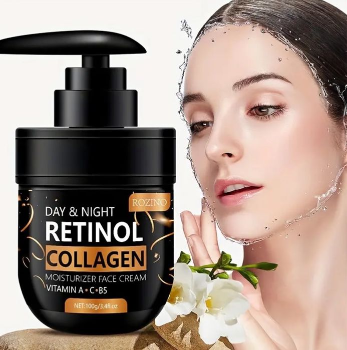 Набір кремів догляду за шкірою обличя Rozino ретинол+кофеїн+колаген