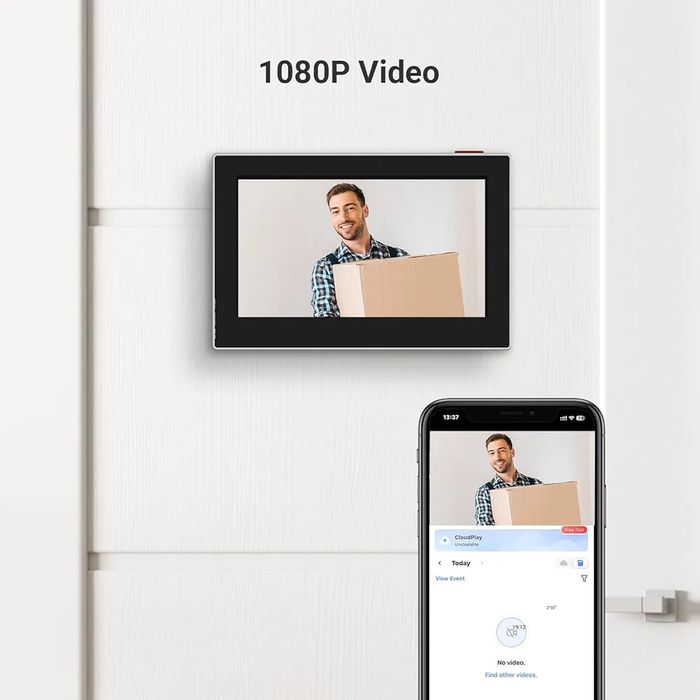 EZVIZ CP2 Wi-Fi відеоглазок для дверей 1080P з екраном 4.3", акумуляторне, кут огляду 146°