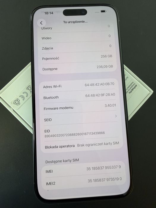 Iphone 15 pro max 256  bateria 100%