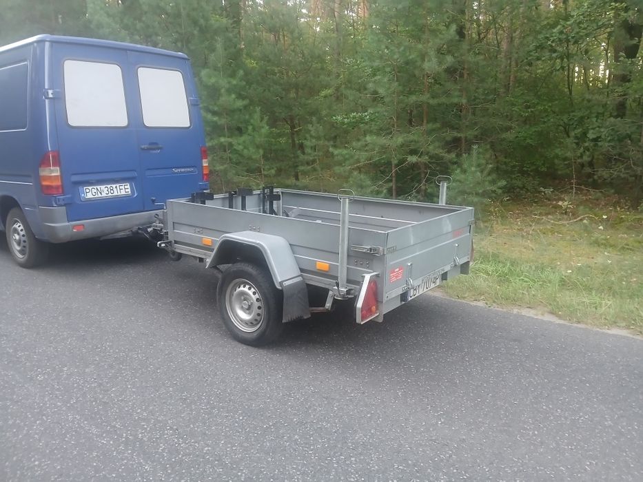 Przyczepa motocyklowa towarowa moto quad cross meble najazd pasy