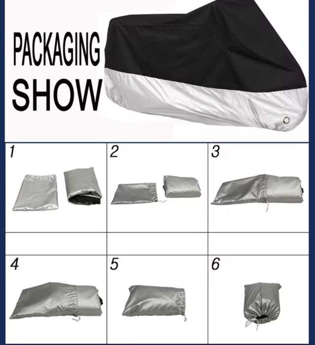 Срібний мото чохол для зовнішнього використання матеріал oxford