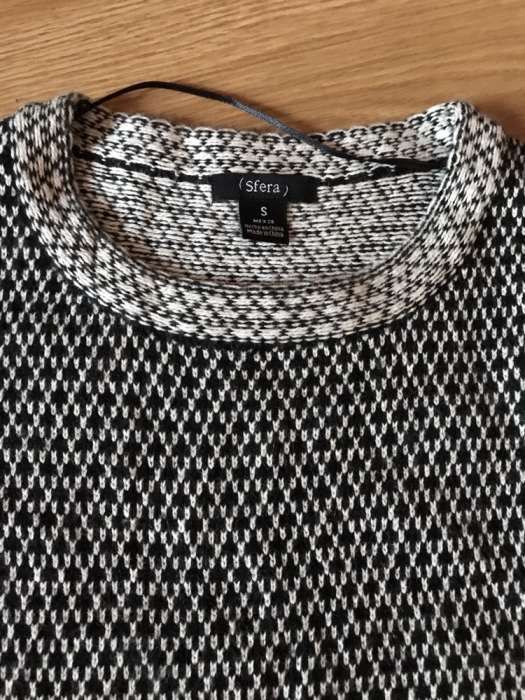 Vestido lã preto/Branco