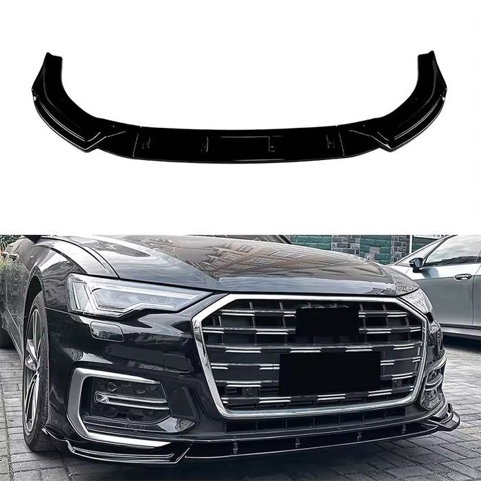 Губа Ауди А6 Ц8 губа на передний бампер Audi A6 C8 накладка на бампер юбка бампера сплитер обвес
