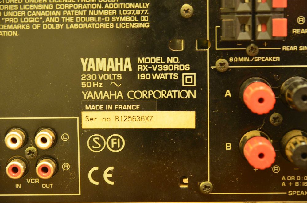 Amplificador/ Receiver Yamaha RX-V390RDS