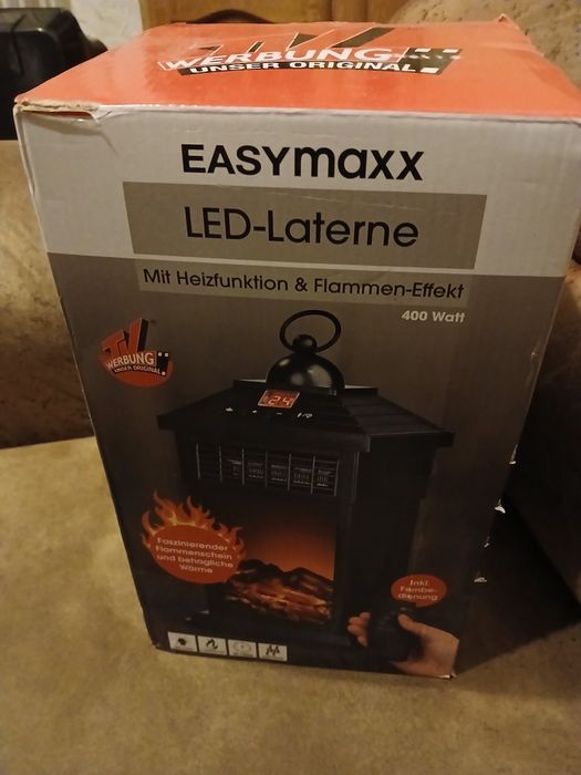 Kominek elektryczny latarnia lampka led