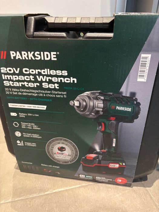 Klucz udarowy parkside zestaw