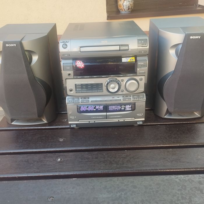 Wieża stereo Sony HCD-RX50, Tuner, cd, magnetofon, duże głosniki