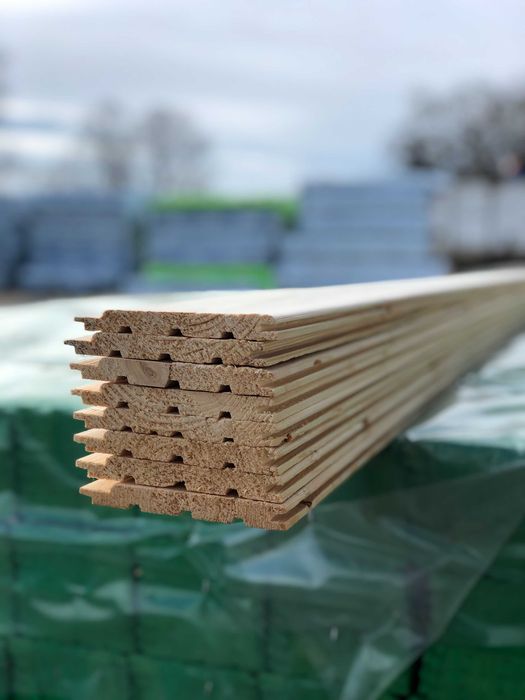 Podbitka boazeria elewacja swierkowa profil softline 14mmx121