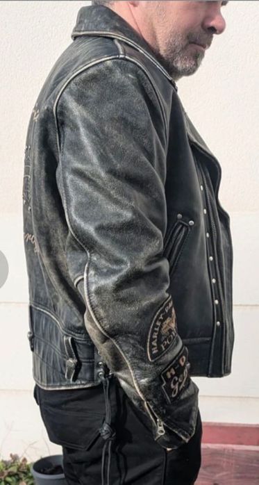 Casaco harley davidson pele