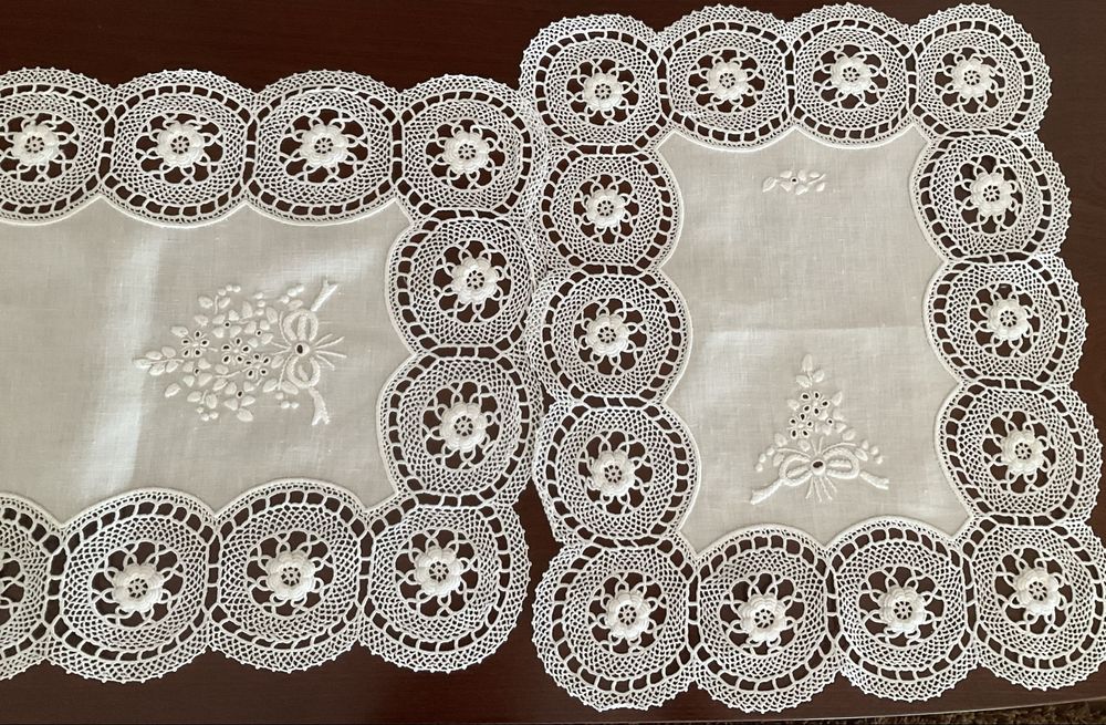 Conjunto de 3 naperon em linho- NOVO