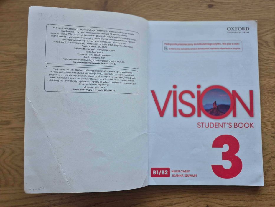 Podręcznik do Języka angielskiego - Vision 3