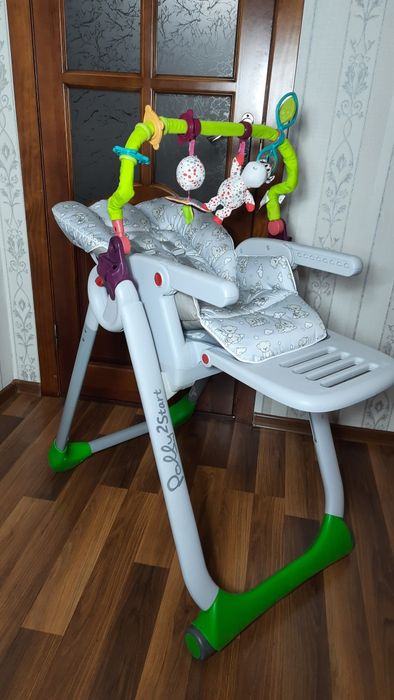 ‼️Chicco Polly 2start з НОВИМ чохлом стіл для годування