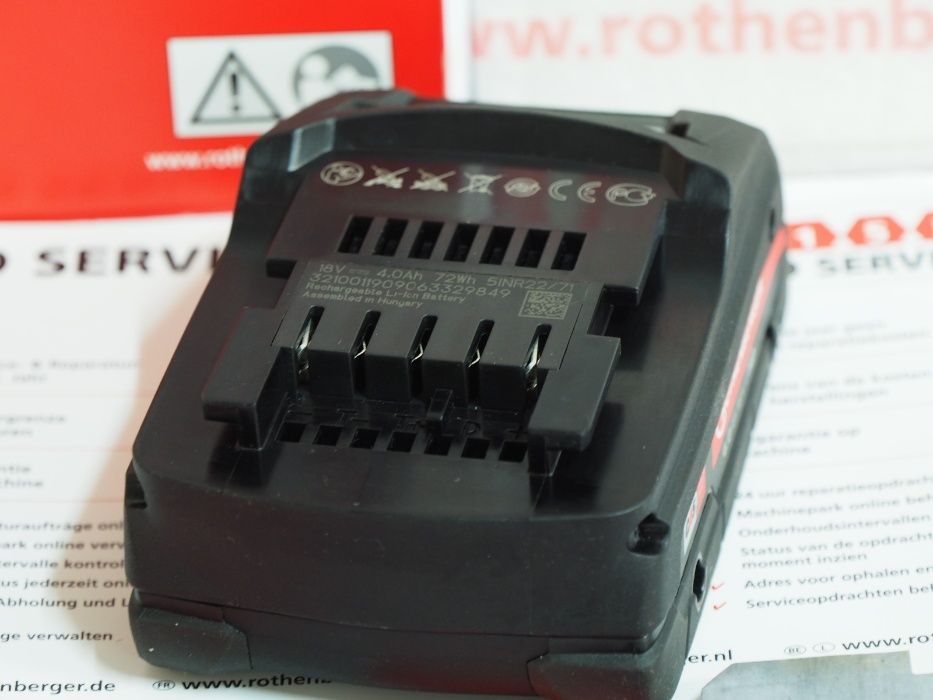 Bateria ROTHENBERGER 18v 4Ah akumulator zaciskarka pila klucz mafell