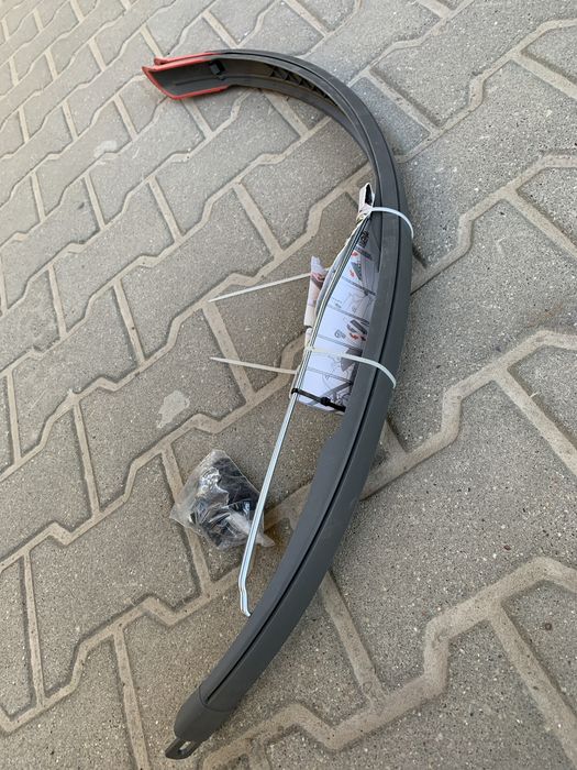 Błotniki rowerowe simpla sdl 28” 45mm szare chlapacze pełne wsporniki